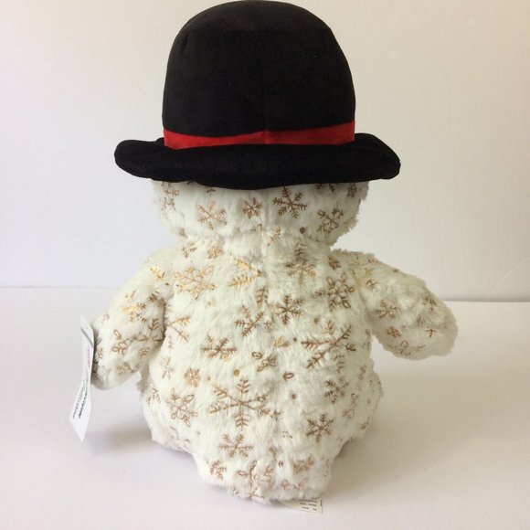 Kellytoy Sugarloaf Snowman Plush 14" Red Bow Hat Christmas Snowflake Pattern - Picture 6 of 10